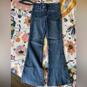 American Eagle wide leg- high waisted stretchy jeans